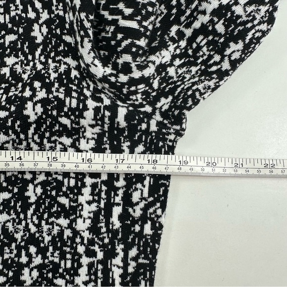 NWT BCBG Maxazria Open Front Belted Cardigan Womens Medium White Black Notch Nk - Picture 6 of 9